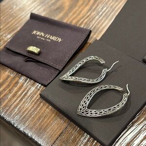 John Hardy Silver Hoop Earrings